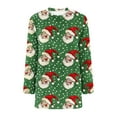 thumbnail image 6 of lcziwo Christmas Sweatshirts for Women Winter Warm Fleece Lined Sweaters Casual Crewneck Pullover Long Sleeve Tunic Tops Holiday Outfits, Green, XXXL, 6 of 6