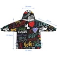 thumbnail image 7 of I Love My Dogs Art Blanket Hoodies for Kids 6-13YR Oversize Wearable Blanket Hoodies for Boys Girls Teens, 7 of 7