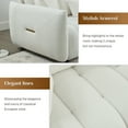 thumbnail image 6 of Wiilayok 81" Teddy Cloud Sofa Couch, Cozy Modern 3 Seater Couch with 3 Pillows, Oversized Loveseat for Living Room Apartment Office,Beige, 6 of 7