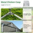 thumbnail image 4 of KTENME Large Metal Chicken Coop, Walk-in Chicken Run, Galvanized Wire Poultry Chicken Hen Pen Cage, Rabbits Duck Cages with Waterproof Anti-Ultraviolet Cover for Farm, Backyard, 4 of 8