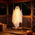 thumbnail image 4 of LOWLHOME 6 FT Halloween Hanging Swing Ghost Decor, Spooky Halloween Ghost Decor Outdoor, LED Lights & Remote Control and Rope Adjustable, Halloween Decor for Tree Porch Yard, 4 of 8