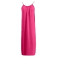 thumbnail image 5 of HOWPAY Girls' Dresses Sleeveless Swing Flowy Dresses Spaghetti Strap Solid Color Lightweight Summer Loose Fit Beach Casual Sundress Hot Pink, 5 of 5