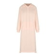 thumbnail image 4 of QENGING Womens Dresses Plus Size Casual Loose Warm Hoodie Long Sleeve Large Pocket Sweater Medium Long Dress Pink on Clothes 2023, 4 of 6