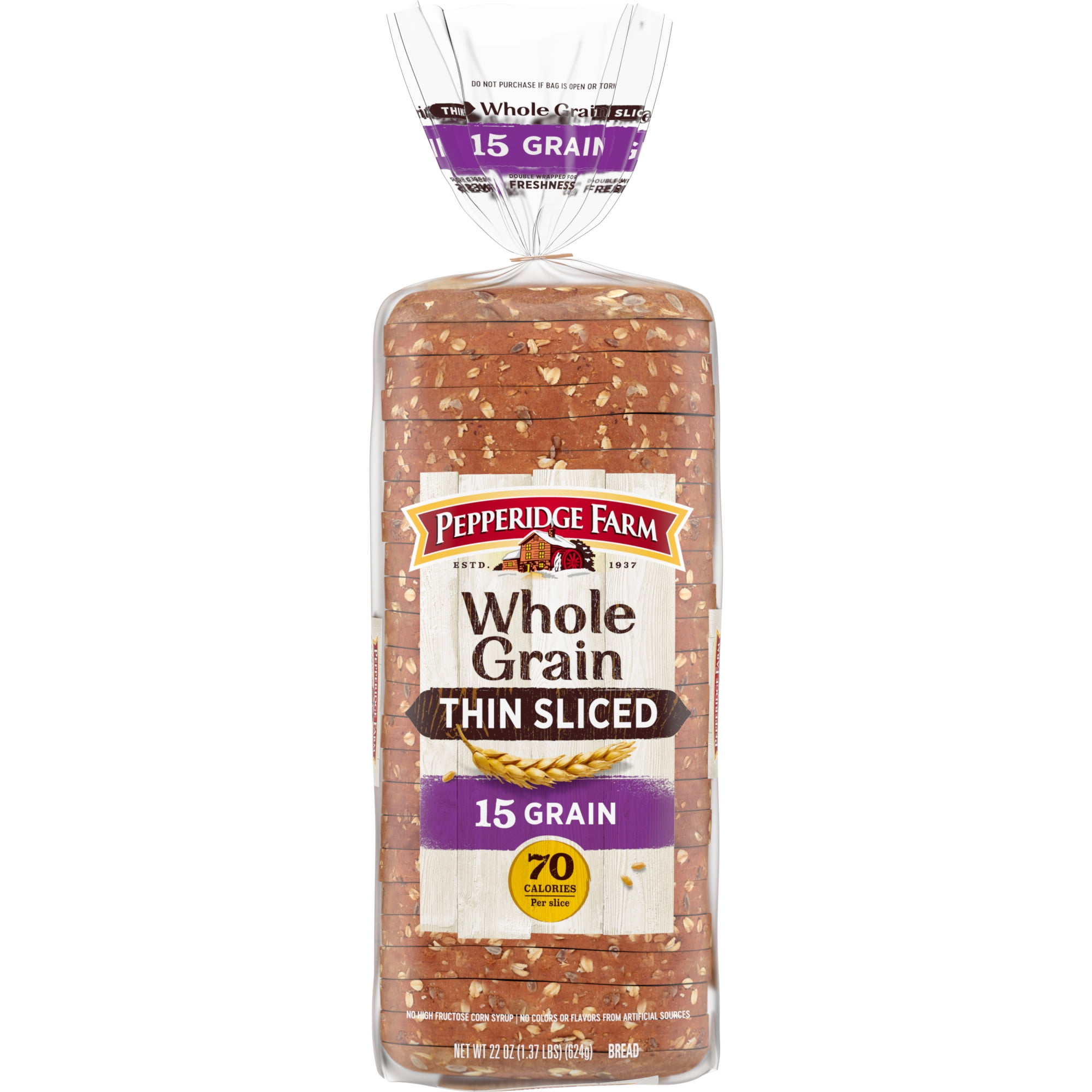 Pepperidge Farm Whole Grain Thin Sliced 15 Grain Bread, 22 oz. Loaf