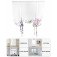 thumbnail image 6 of Wildflowers Tie Up Curtains for Window, Thermal Insulated Balloon Shade Adjustable Rod Pocket Curtains Valance Panels for Kitchen Bathroom Cafe 42 x 54 Lavender Spring Floral Pastoral Pastel, 6 of 6