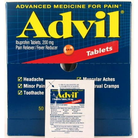 New 300626  Advil Regular 50 / 2Ct (50-Pack) Cough Meds Cheap Wholesale Discount Bulk Pharmacy Cough Meds Fix Patch (Best Meds For Irritability)