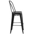 thumbnail image 6 of Bowery Hill 30" Contemporary Metal Bar Stool in Distressed Black, 6 of 9
