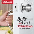 thumbnail image 4 of Half Handleset Front Door Handle Entry with Knob for Right & Left Sided Doors, 4 of 6