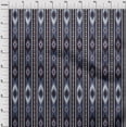 thumbnail image 3 of oneOone Cotton Poplin Dark Dusty Blue Fabric Stripe & Ikat Ethnic Sewing Material Print Fabric By The Yard 42 Inch Wide, 3 of 4
