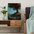 thumbnail image 5 of Mystical Oak Tree Moonlit Mountain Canvas Print for Living Room Bedroom Office Hallway Kitchen Decor, 5 of 8