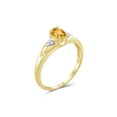 thumbnail image 3 of JewelersClub Citrine Ring Birthstone Jewelry – 0.50 Carat Citrine 14K Gold Plated Silver Ring Jewelry with White Diamond Accent – Gemstone Rings with Hypoallergenic 14K Gold Plated Silver Band, 3 of 4