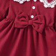 thumbnail image 7 of Elainilye Fashion Baby Girl Dress Doll Collar Long Sleeve Pleated Dress Corduroy Dress, Size 3-18 Months, 7 of 7