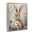 thumbnail image 3 of Stupell Industries Rabbit with Wild Daisies Gray Framed Giclee Art design by Sara Culpepper, 20 x 16, 3 of 8