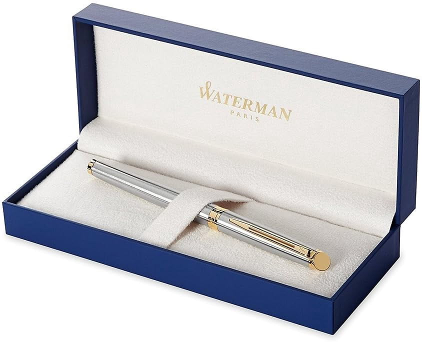 Waterman S0920330 Hemisphere Stainless Steel GT Fountain Pen, Medium