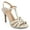 Patent/Bone, variant on Womens Valry Woven T-Strap Stiletto Dress Sandals, Widths Available