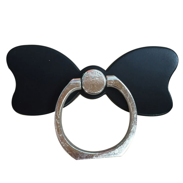 Matsuzay Soporte universal para teléfono móvil Pretty Bow-knot Soporte para anillo de teléfono Soporte para teléfono celular Soporte para anillo de Teléfono y Comunicación Negro