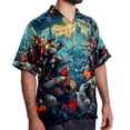 thumbnail image 2 of Love Men's Short Sleeve Casual Printed Button Down Beach Shirts, 2 of 6
