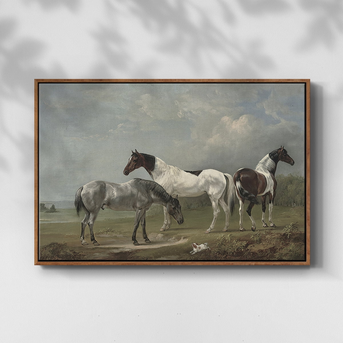 Vintage Animal Print-XX By Wexford Home Framed in Walnut Wood Gallery Wrapped Canvas 17 in. x 25 in.
