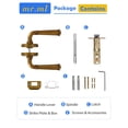 thumbnail image 5 of ACEEOCK Privacy Door Handle Antique Brass Door Lever, Bedroom Bathroom Interior Vintage Doorhandle, Aluminium Alloy Handle Lever, 1 Pack, 5 of 8