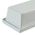 Mainstays Glazed Stoneware Butter Dish, White