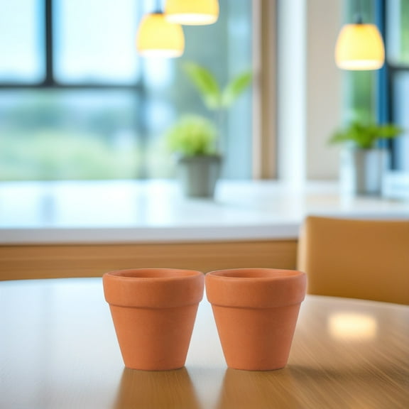 LULULION 6Pcs Minimalist Flower Pot for Planting Dark Red Mini Terracotta Round Clay for Stylish Decor