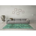 thumbnail image 3 of Ahgly Company Indoor Rectangle Persian Turquoise Blue Traditional Area Rugs, 7' x 9', 3 of 4