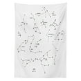 thumbnail image 3 of Ambesonne Constellation Tablecloth Rectangular Table Cover, Stars Scientific, 60"x90", Charcoal Grey White, 3 of 4