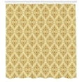 thumbnail image 3 of Ambesonne Damask Shower Curtain, Victorian Vintage Royal, 69"Wx84"L, Pale Yellow and Amber, 3 of 3