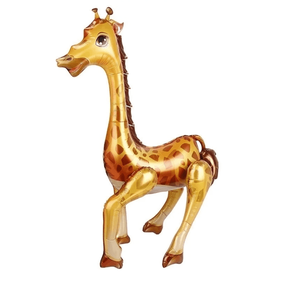 Sparkles Hub 4D Walking Balloons Animal Foil Balloon Giraffe Balloon Jungle Forest Zoo Theme baby shower Birthday Party Supplies (4D giraffe)