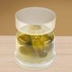 thumbnail image 2 of Jar Dry And Wet Dispenser And Olives Hourglass Jar Container Kitchen Separator Organizer, 2 of 4