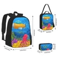 thumbnail image 2 of Pofeuu Submarine And Landscape Print Backpack Travel Backpacks With Lunch Bag Pencil Bag Set 3 pcs Set Cartoon Backpack, 2 of 7