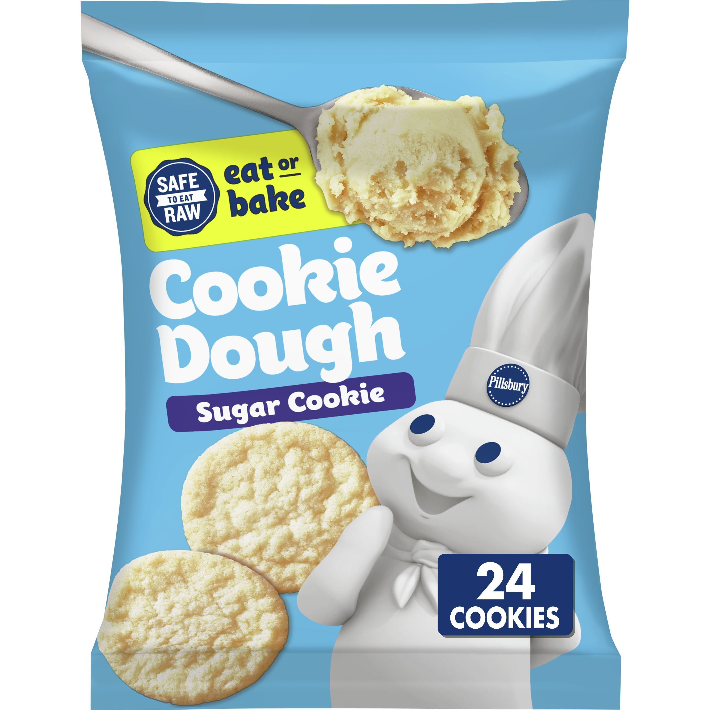 Pillsbury Ready To Bake Refrigerated Sugar Cookie Dough, 24 ct., 16 oz