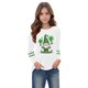 thumbnail image 4 of Blusas y camisas de manga larga con cuello redondo, moda del Día de San Patricio, blusa informal con estampado bonito de manga larga para niños y niñas., 4 of 5