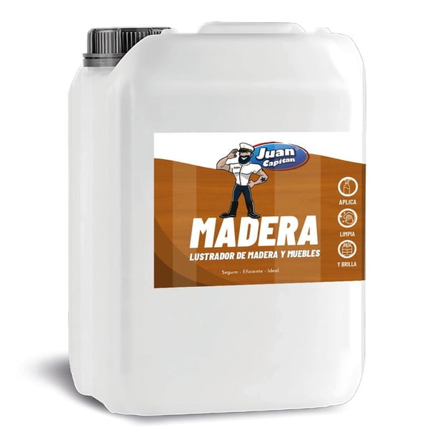 Juan Capitán Madera, Lustrador y Limpiador Cítrico para Muebles, Reparador y Protector, 20 Lts.