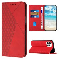 Allytech Wallet Case for Samsung Galaxy A16 5G with Card Cash Slots & Kickstand, Luxury PU Leather Soft TPU Inner Shockproof Anti-Fall Magnetic Closure Slim Case for Samsung Galaxy A16 5G, Red