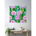 thumbnail image 2 of A Seamless Cactus Flower Pattern With Roses Pin Poster Wall Art, Modern Wall Decor For Living Room Bedroom, 30x30 UNFRAMED, 2 of 3