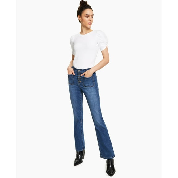 Style & Co Womens High Rise Bootcut Jeans Tahoe 10