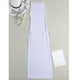 thumbnail image 3 of Gibobby Maxi Vestido De Dama Bikini de mujer Drapeado Frente Cordón Malla Cubrir sin lencería Hight Split Tenedor Vestido Beach Wrap Bikini Shiny Wraps Cubrir para trajes de baño（Blanco， L), 3 of 5