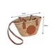 thumbnail image 5 of Bolso de hombro Zulema tejido de paja bohemio portátil para picnic vacaciones playa de verano, 5 of 8