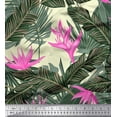 thumbnail image 1 of Soimoi Cotton Cambric Fabric Floral & Leaves Tropical Fabric Prints By Yard 42 Inch Wide, 1 of 3
