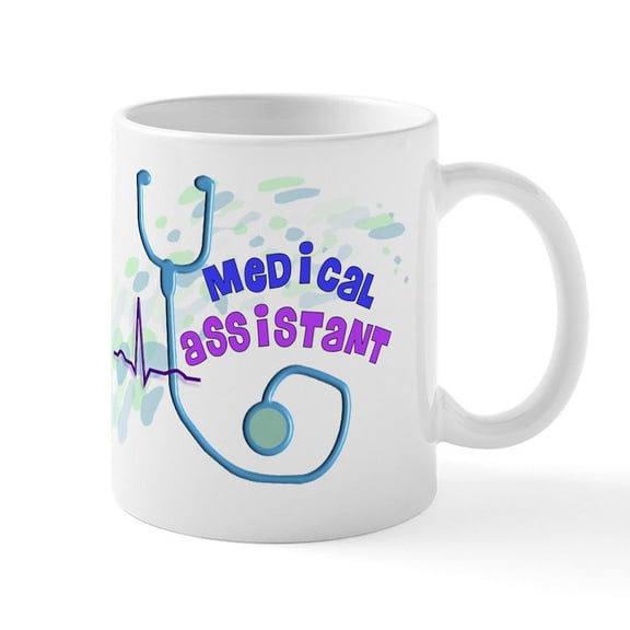 CafePress - Ma BLUE STETHO Mug - 11 oz Ceramic Mug - Novelty Coffee Tea Cup