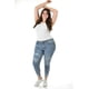 thumbnail image 1 of Jeans skinny Roman Fashion Con detalles desgastados Mezclilla claro azul Talla 38, 1 of 7