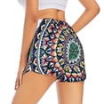 thumbnail image 2 of Uemuo Colorful With Blue Oriental Pattern Women's Athletic Shorts High Waisted Running Shorts with Liner Pockets Gym Elastic Workout Shorts-XX-Large, 2 of 9