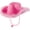 Pink, variant on White Cowgirl Hat - (Pack of 2) Adult Size Pink Star Cowboy Hats For Women With Sequin Trim Fringe, Adjustable Neck Drawstring For Costume Party, Play Dress-up