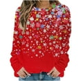 thumbnail image 2 of Jsaierl Christmas Fleece Sweatshirts for Women Plus Size Christmas Graphic Sweatshirt Loose Fit Pullover Sweater Tops Crewneck Holiday Long Sleeve Shirts Christmas Gifts, 2 of 6