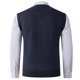 thumbnail image 4 of Camiseta sin mangas con cuello en V para hombre, de color liso, de punto, con cuello redondo, elástica, de poliéster, 4 of 6
