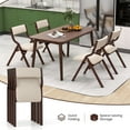 thumbnail image 6 of Gymax Folding Dining Chairs Set of 4 Wooden Table Chairs w/ Padded Seat Modern Coffee & Beige, 6 of 10