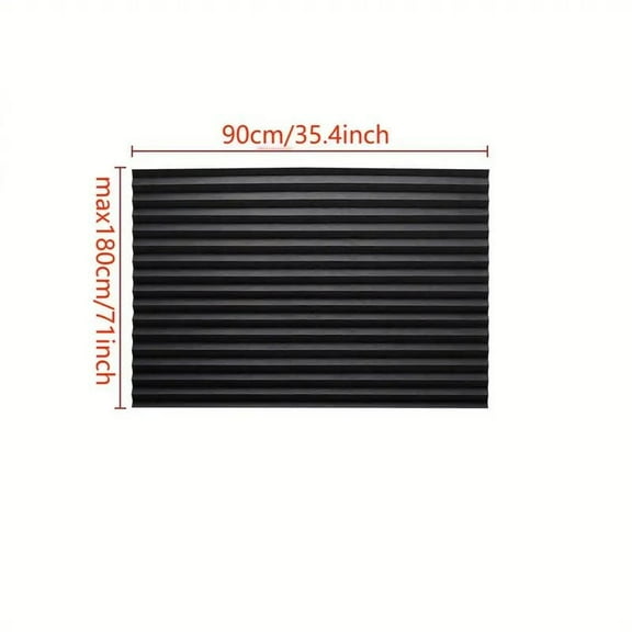 Easy Install Self-Adhesive Pleated Roller Blinds - Total BlackoutNon-Perforated, Portable, Full Shading Curtain - Perfect for HomeOffice, or Travel