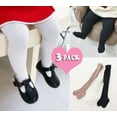 thumbnail image 4 of Cecorc Toddler Tights Cotton Socks Opaque Pantyhose Leggings Girls Fall Outfits, 3Pack, 12-24Months, 4 of 5