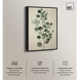 thumbnail image 2 of Eucalyptus Embroidery Minimalistic Botanical Art Prints Canvas Wall Art by Art Remedy, Black Floater Frame, 10"x15", 2 of 7